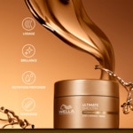 150ML WELLA PROFESSIONALS ULTIMATE SMOOTH Masque nourrissant pour cheveux secs, ternes ou frisés 2 of 4 Masque nourrissant pour cheveux secs, ternes ou frisés