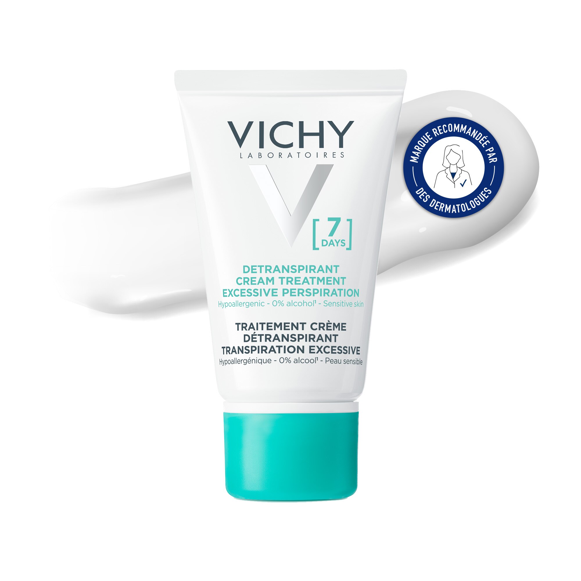 VICHY - V Hypoallergenique - Traitement Crème Anti-transpirant 7 Jours - 30ml