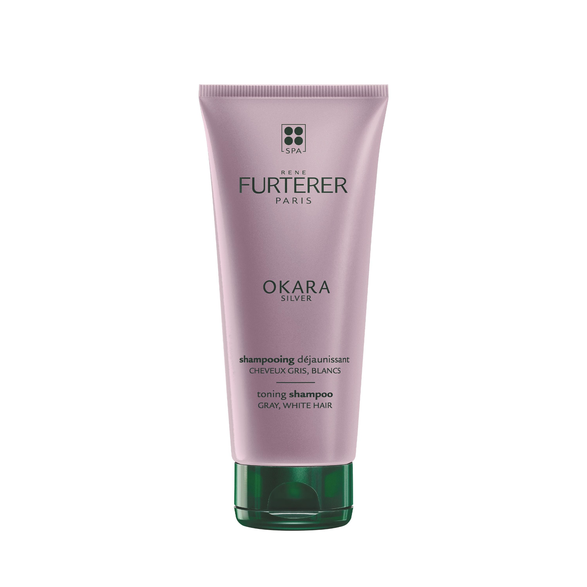 200ML RENE FURTERER OKARA SILVER Shampooing déjaunissant pour cheveux blancs gris ou blonds 1 of 2
