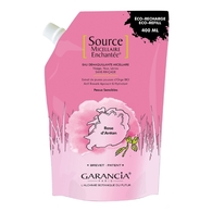 400mL GARANCIA SOURCE MICELLAIRE ENCHANTEE RECHARGE ROSE Eau démaquillante micellaire visage yeux et lèvres sans rinçage  1 of 2 