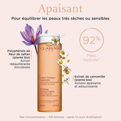 200ML Clarins LOTION TONIQUE Apaisante – peaux très sèches ou sensibles  1 of 4 