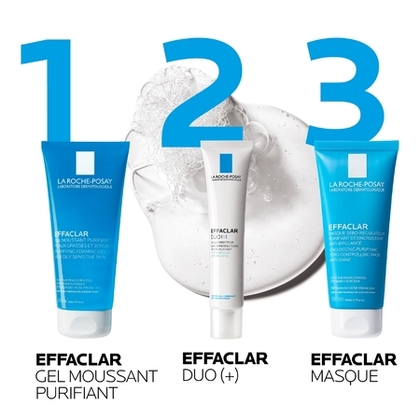 200ML LA ROCHE POSAY EFFACLAR Gel moussant anti-points noirs purifiant doux  1 of 4 