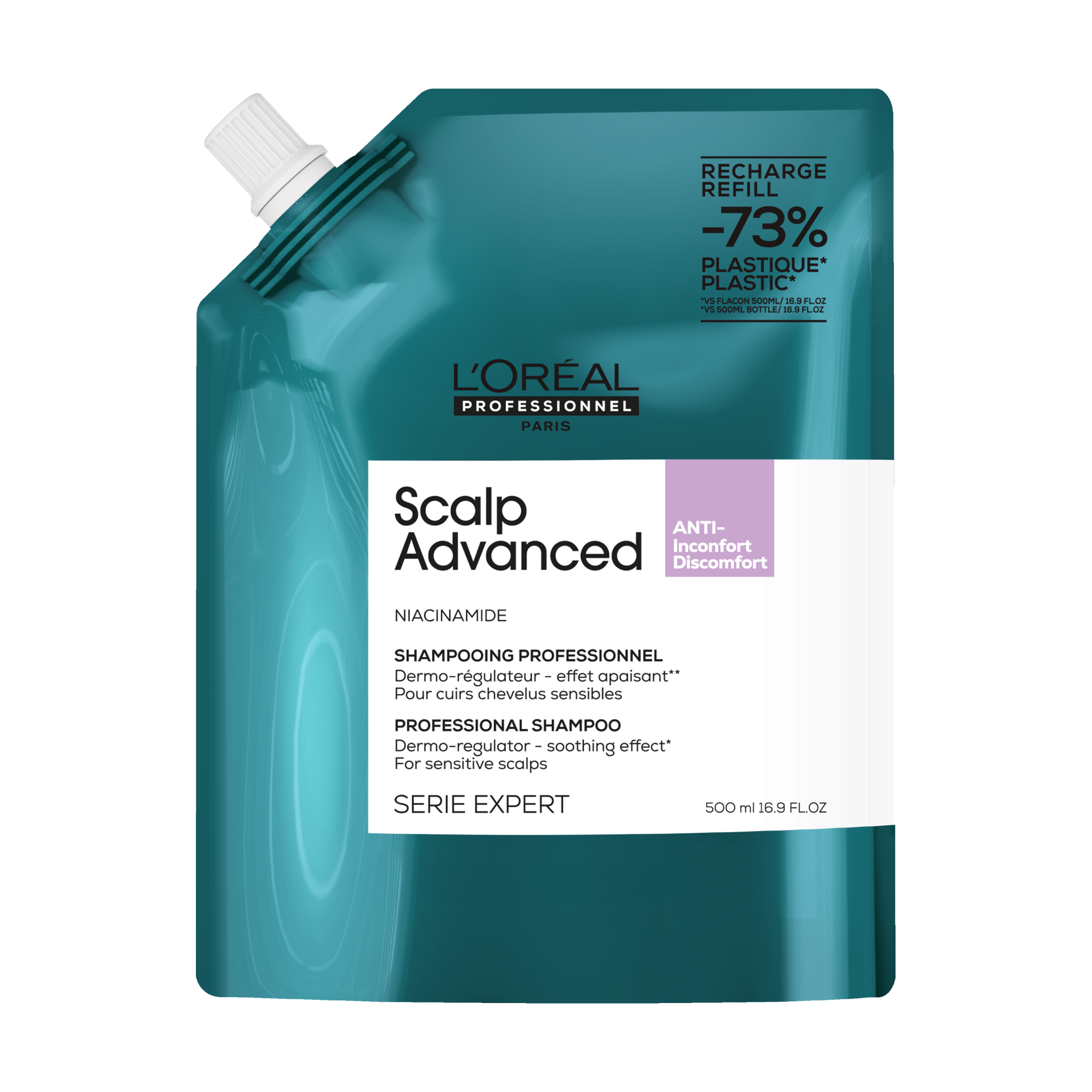 L'oréal Professionnel - Serie Expert Scalp Advanced - Shampooing Niacinamide Dermo-régulateur Apaisant Pour Cuirs Chevelus Sensibles Sujets Aux