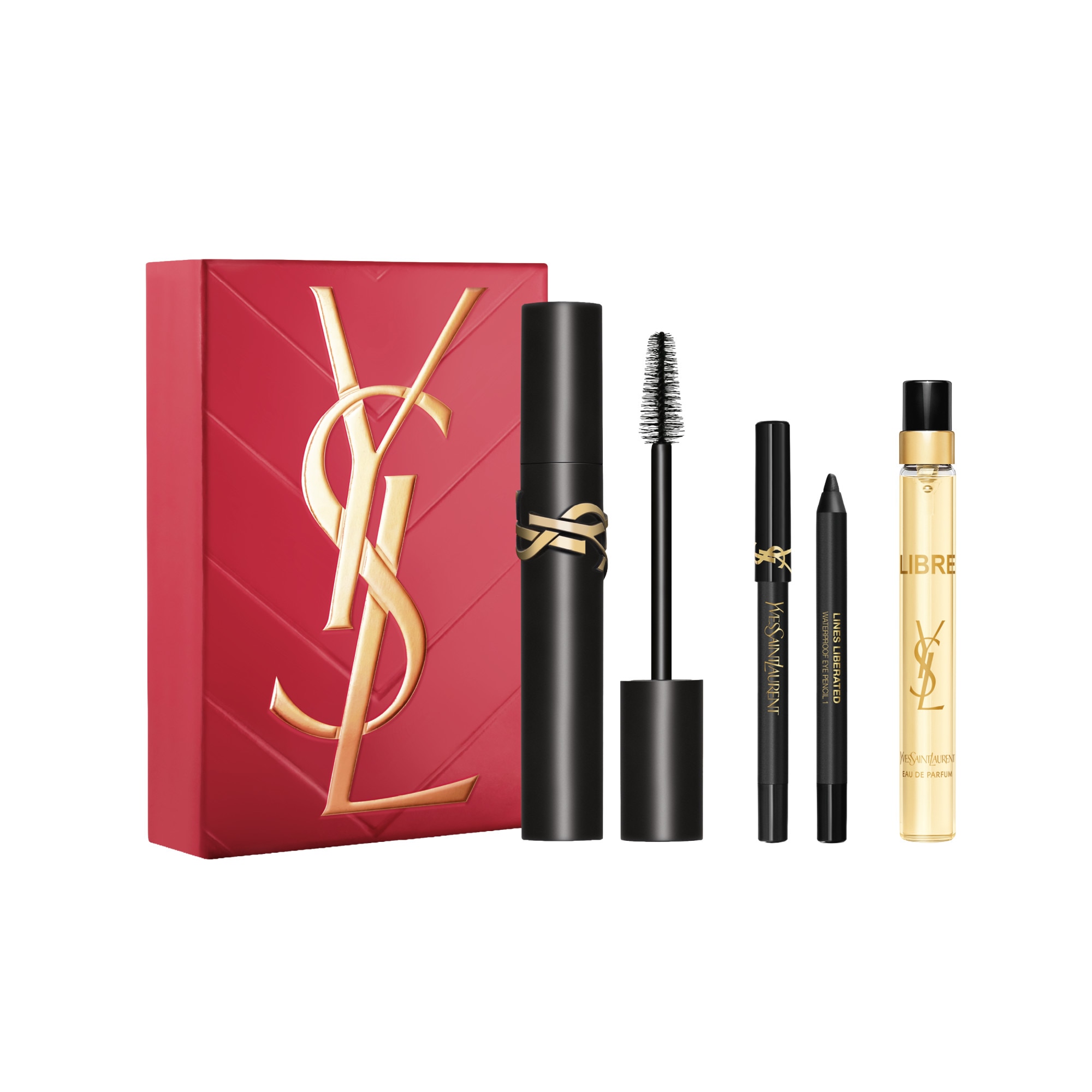 Yves Saint Laurent - Mascara Lash Clash - Coffret - Mascara+crayon Pour Les Yeux+eau De Parfum - Black