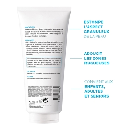 200ML LA ROCHE POSAY ISO UREA 5+ Lait hydratant lissant anti-squames à l'urée  1 of 4 