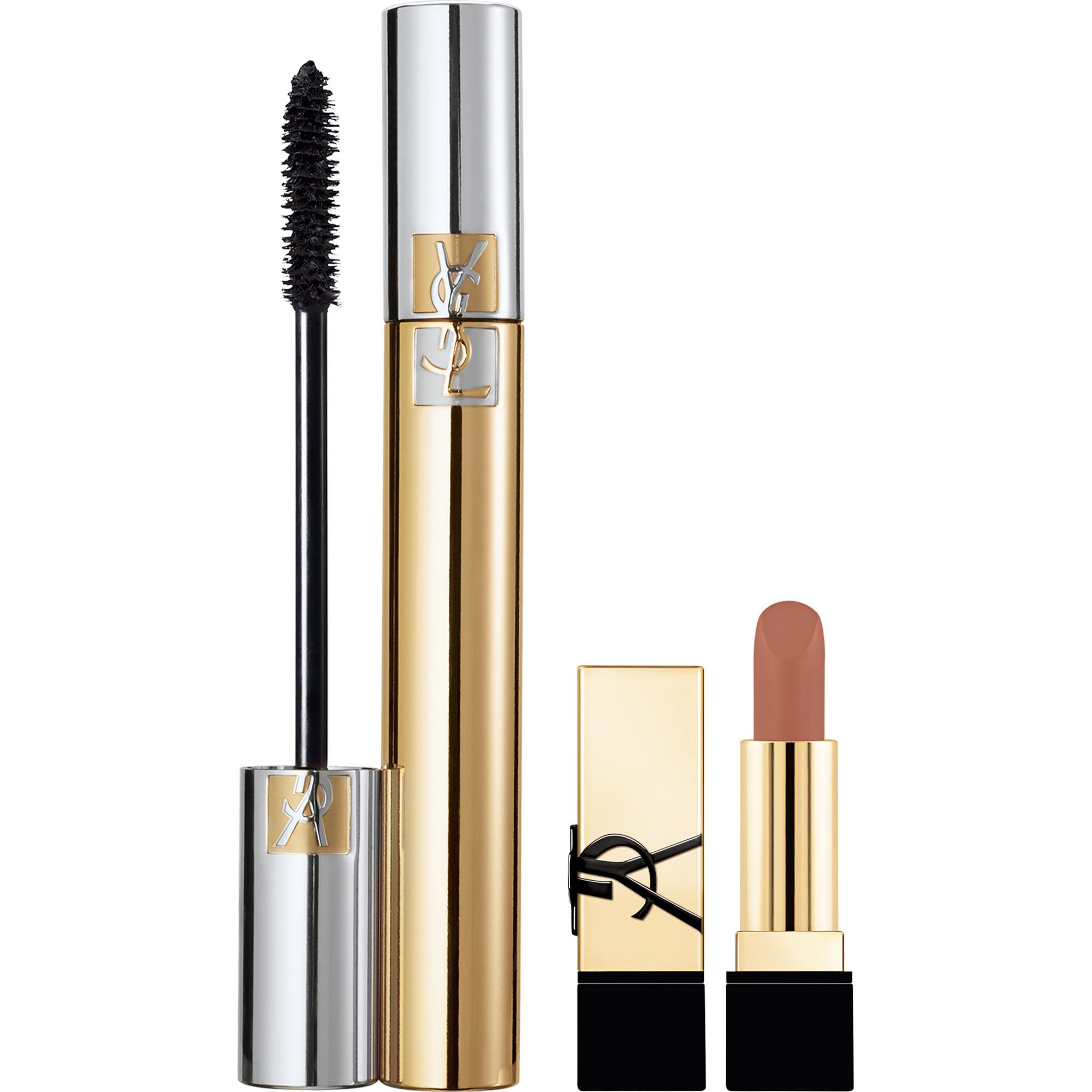 Coffret mascara volume effet faux cils + mini rouge pur couture nude muse