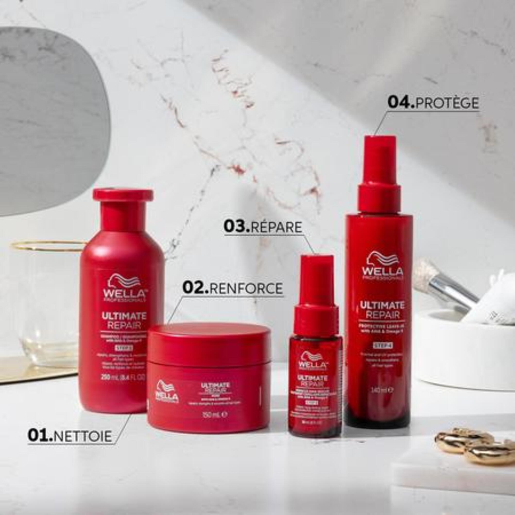 150ML WELLA PROFESSIONALS ULTIMATE REPAIR Masque réparation profonde et douceur pour cheveux abîmés  1 of 4 