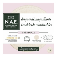  N.A.E. DEMAQUILLANT Disques démaquillants visage cotons réutilisables  1 of 2 