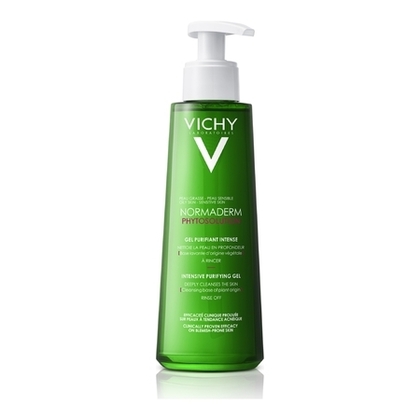 200ML VICHY NORMADERM PHYTOSOLUTION Gel purifiant intense visage peau grasse à tendance acnéique  1 of 4 