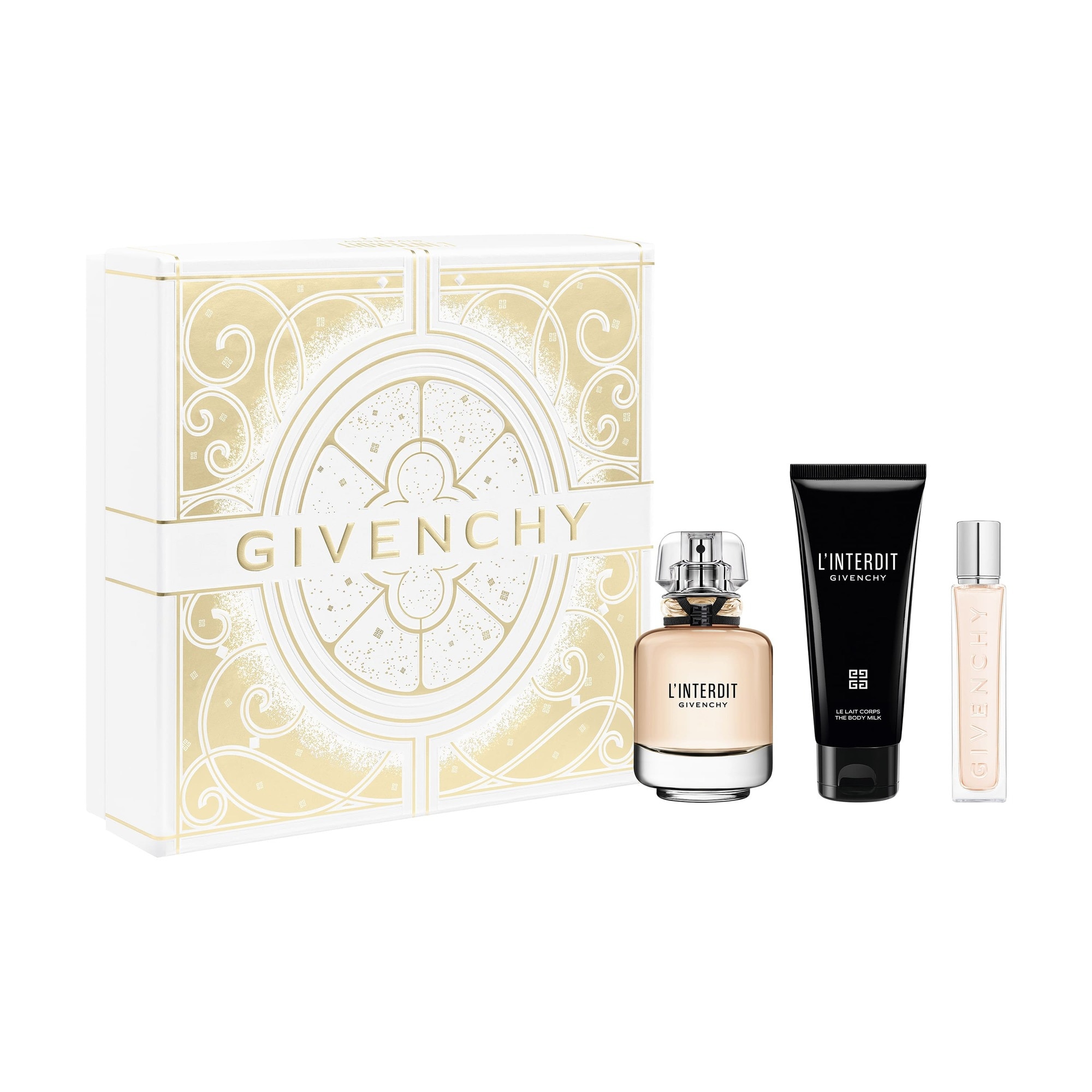  GIVENCHY L'INTERDIT Coffret eau de parfum + lotion hydratante pour le corps + vaporisateur de voyage 