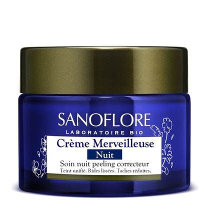 50ML SANOFLORE MERVEILLEUSE Crème visage nuit peeling anti-rides certifiée bio Sanoflore  1 of 1 