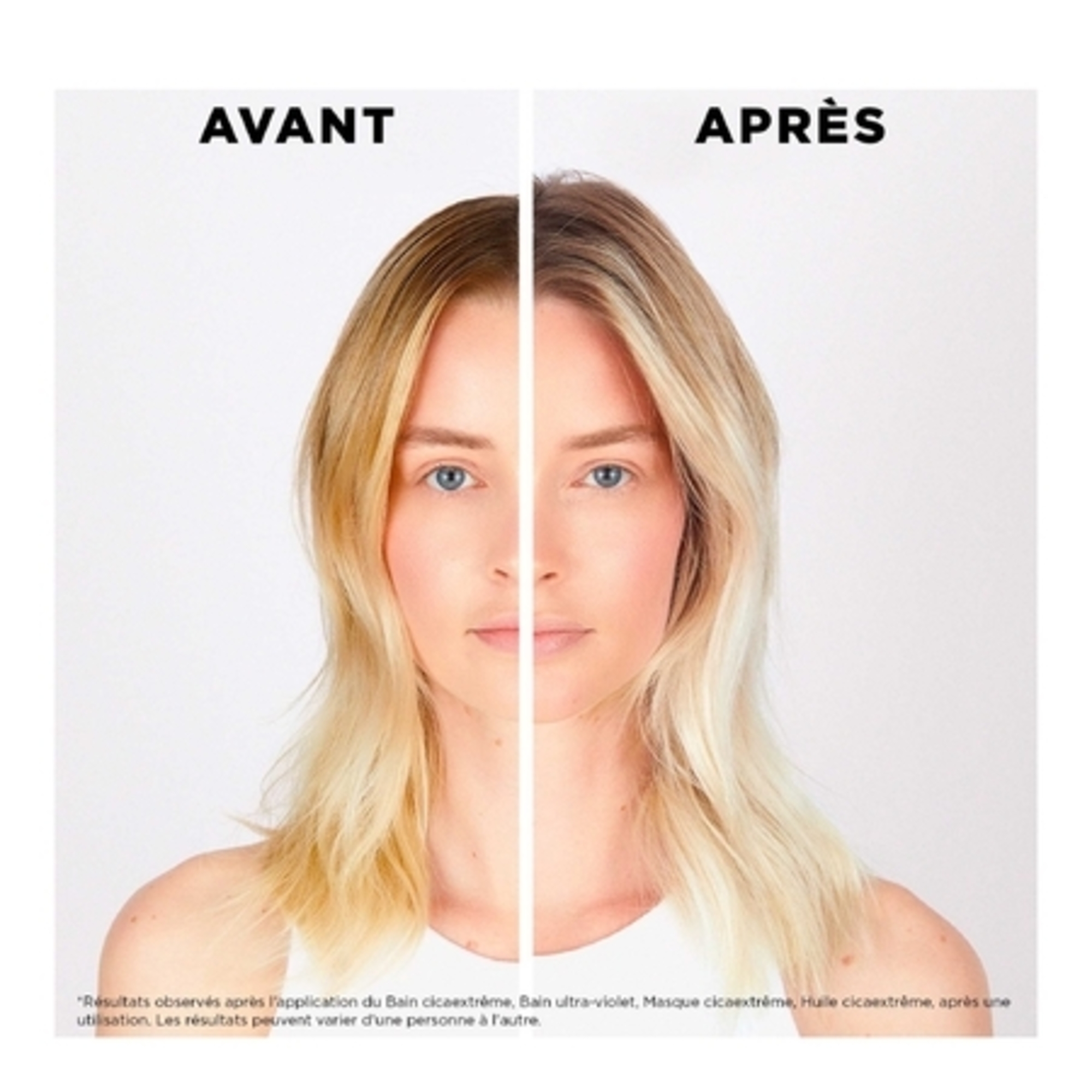 Bain ultra-violet cheveux blonds