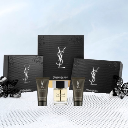  Yves Saint Laurent L'HOMME Coffret - eau de toilette + gel douche+ baume après rasage  1 of 4 