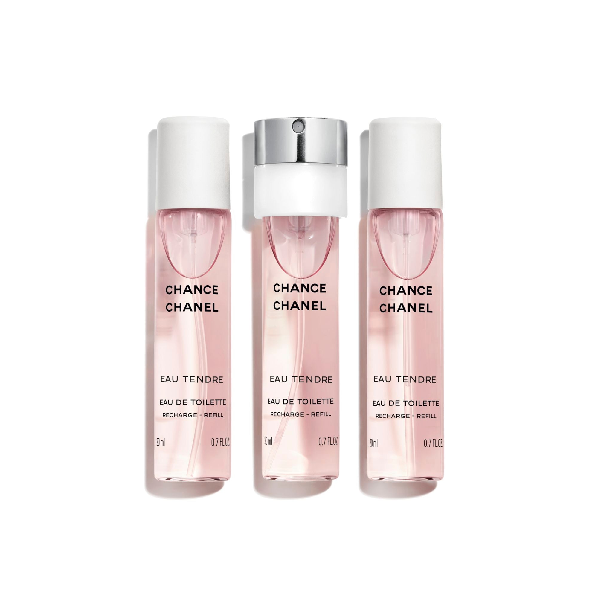 60ml CHANEL CHANCE EAU TENDRE Eau de toilette de sac - recharge x3 1 of 2