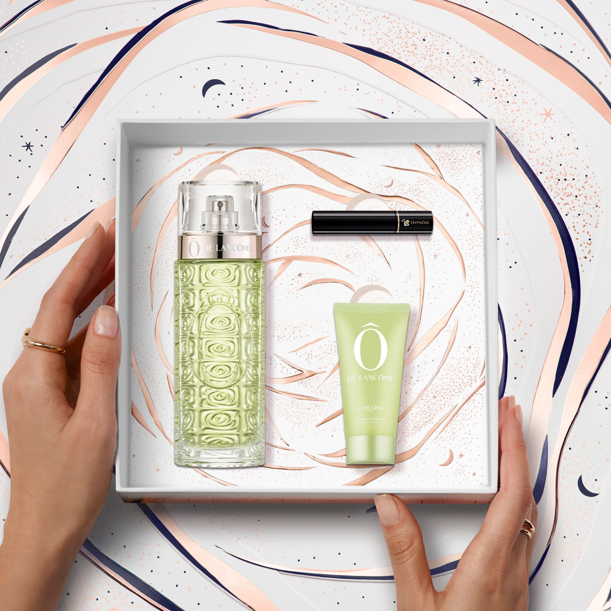 Coffret-  eau de toilette + gel douche parfumé + mascara