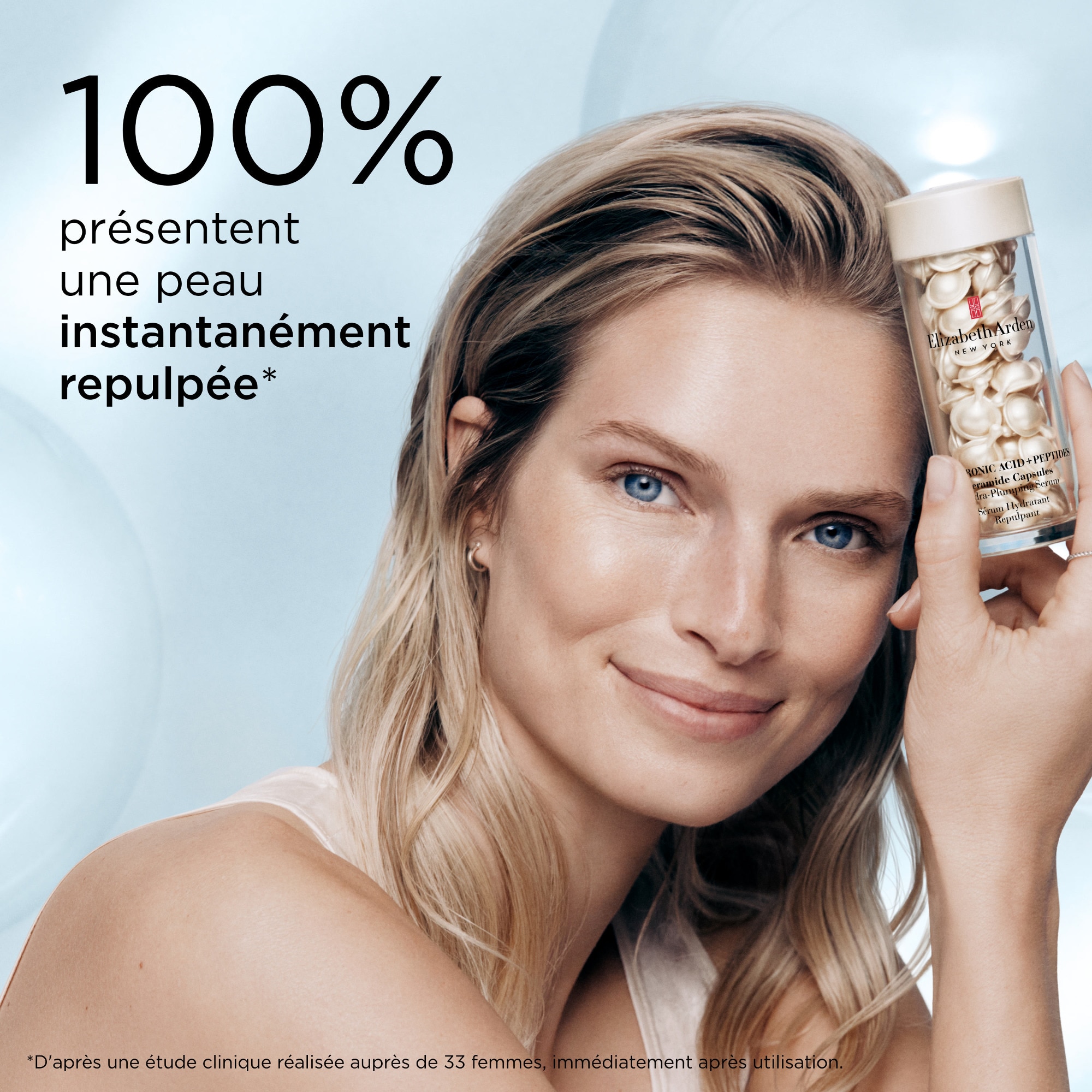 Hyaluronic acid + peptides ceramide capsules sérum hydratant repulpant