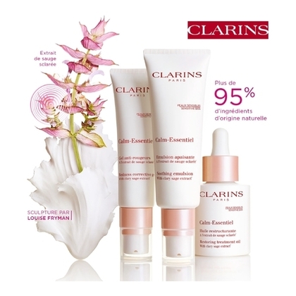 30ML Clarins CALM ESSENTIEL Gel anti-rougeurs à l’extrait de sauge sclarée*  1 of 4 