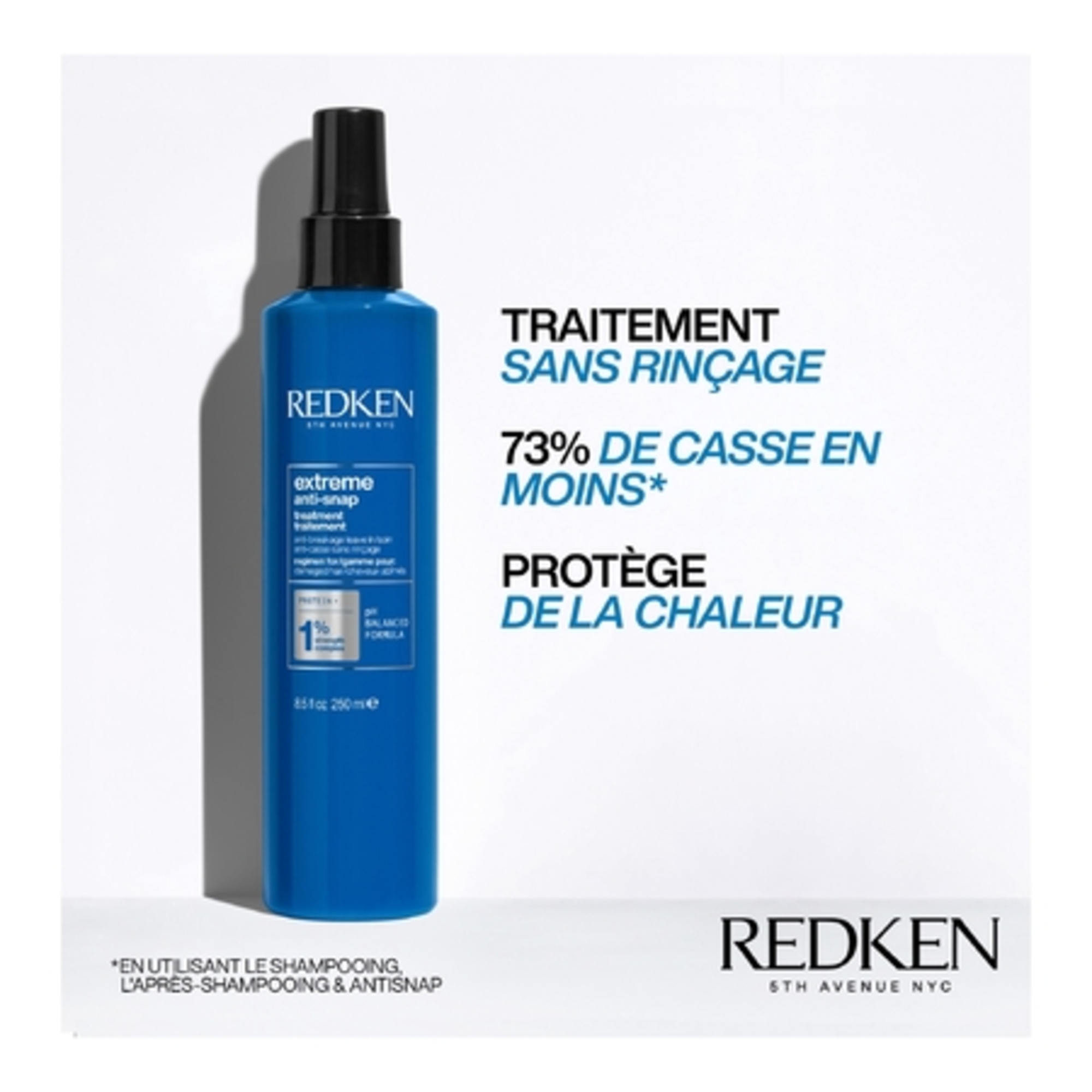 Soin sans rinçage Anti-Snap protection anti-casse cheveux fragilisés