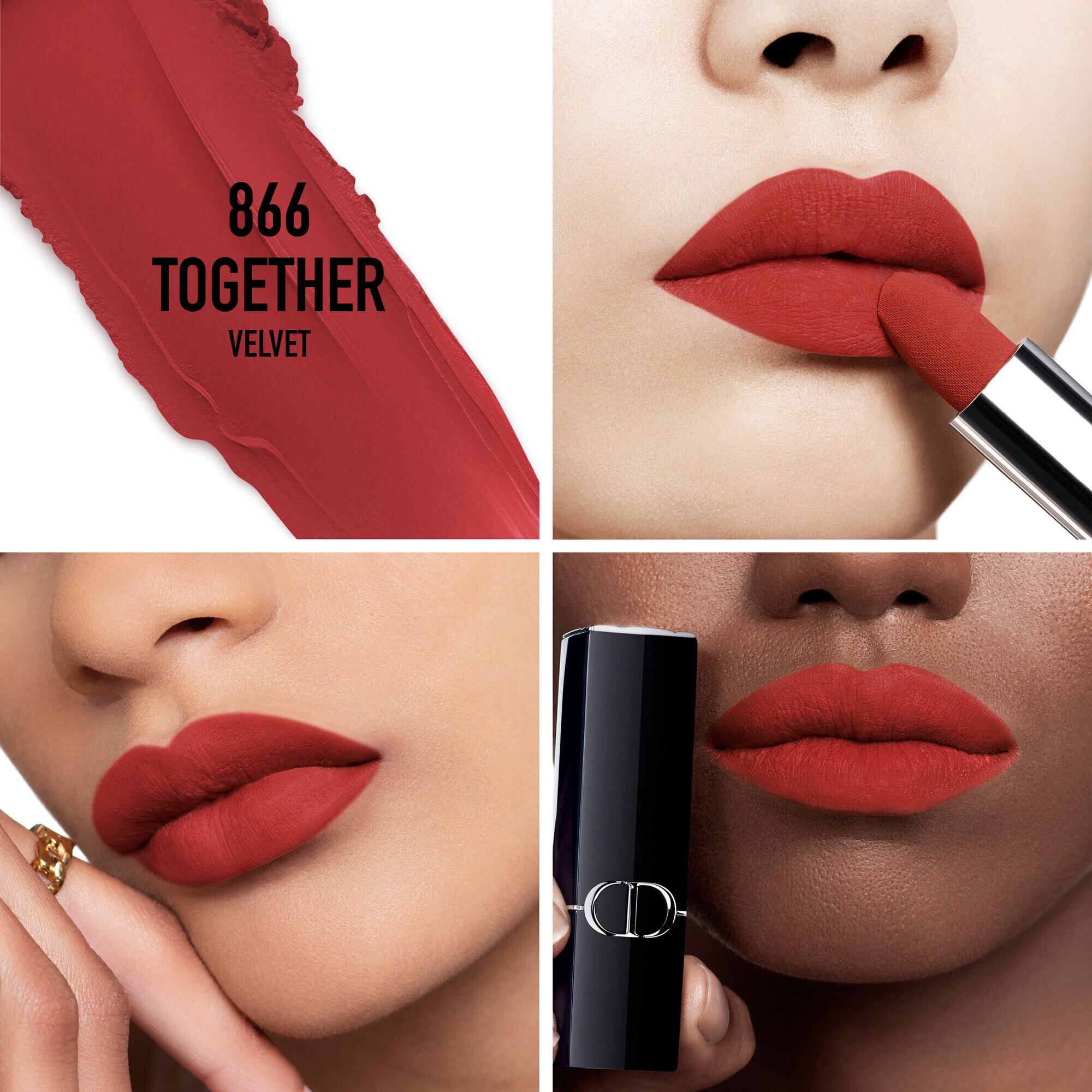 DIOR ROUGE DIOR Rouge à lèvres - confort et longue tenue - 2 finis : satin ou velvet  1 of 4 
