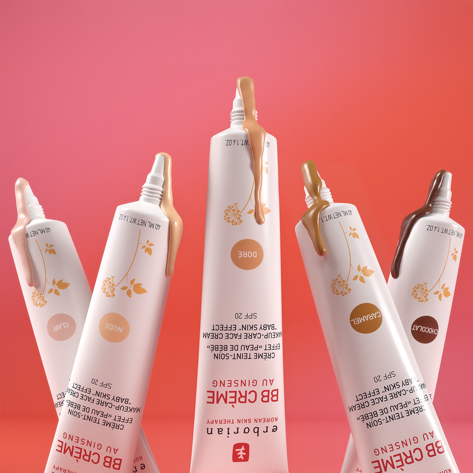  ERBORIAN BB CREME AU GINSENG Crème de teint-soin 5-en-1 pour le visage effet 'peau de bébé'  1 of 4 