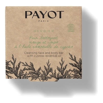 100G PAYOT HERBIER Pain nettoyant visage et corps à l'huile essentielle de cyprès  1 of 2 