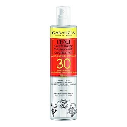 150ml GARANCIA L'EAU SOLAIRE ROUGE METAMORPHOSANTE Accélérateur de bronzage haute protection SPF30  1 of 3 