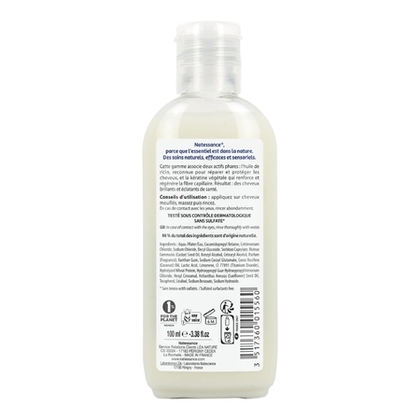 100ML Natessance CAPILLAIRE Shampooing réparateur fortifiant - ricin & kératine végétale  1 of 2 