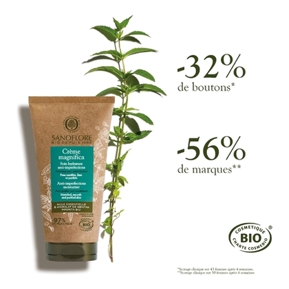 50ML SANOFLORE MAGNIFICA Crème hydratante visage anti-imperfections certifiée Bio - peaux grasses  1 of 4 