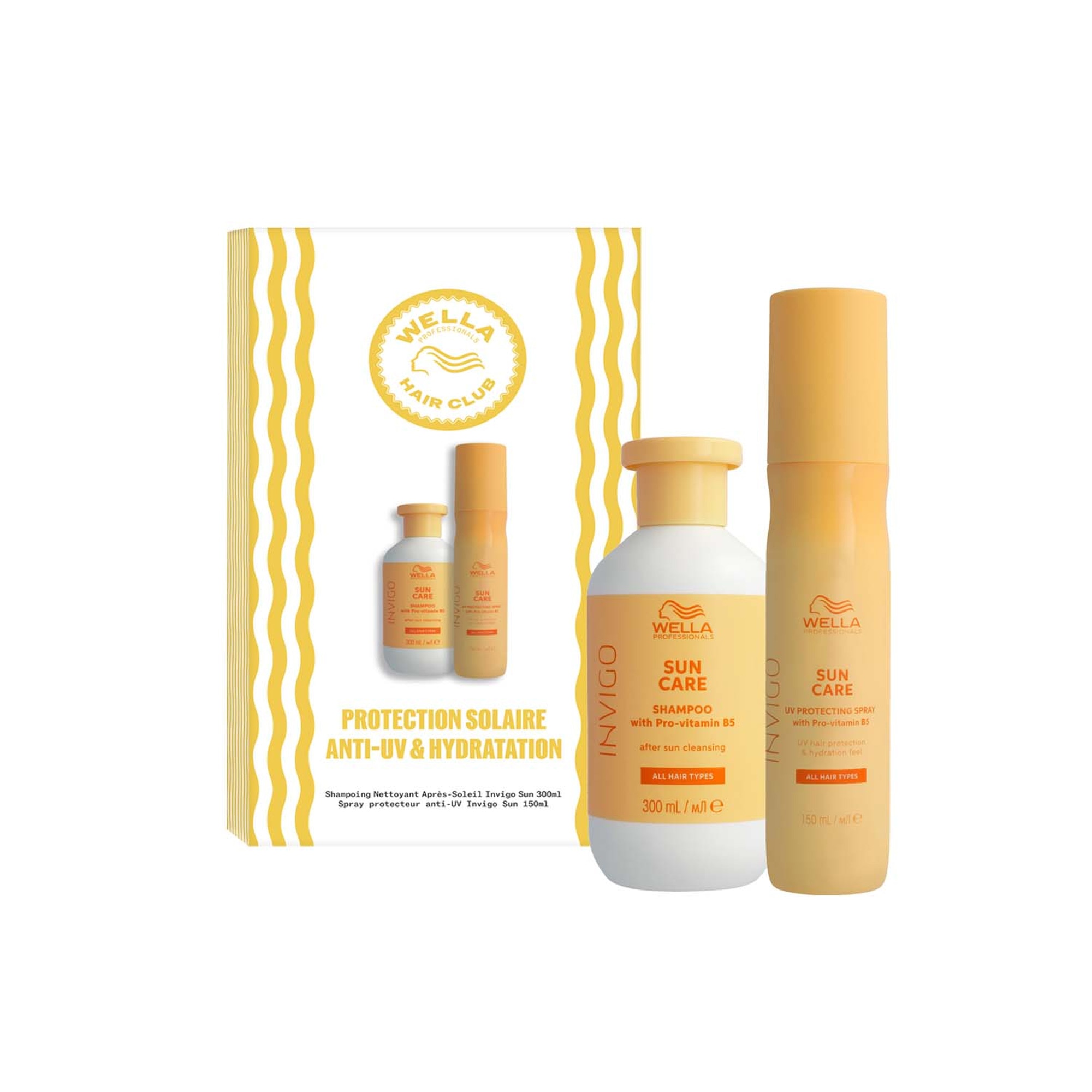 WELLA PROFESSIONALS INVIGO SUN CARE Coffret - shampoing + spray protection couleur anti uv 1 of 4