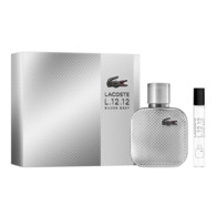  Lacoste L.12.12 SILVER GREY Coffret eau de parfum + vaporisateur voyage  1 of 2 