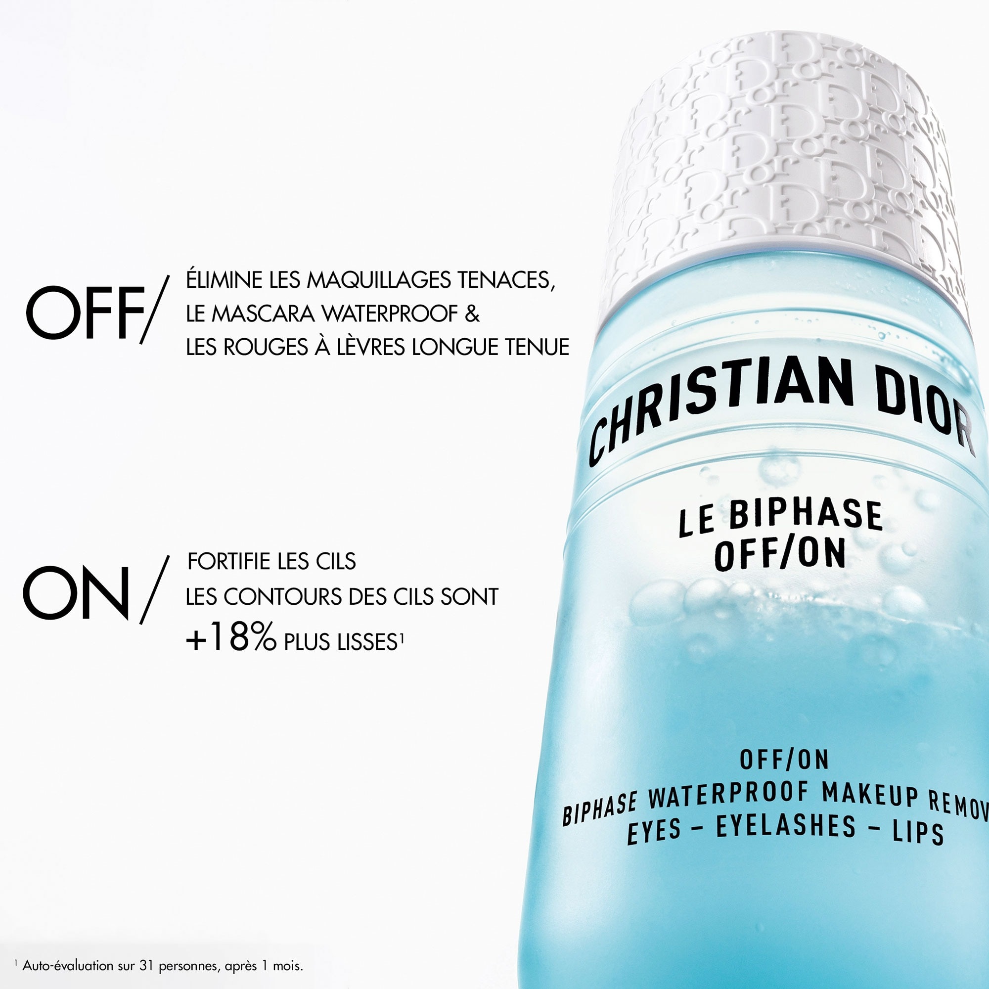 Le biphase off/on - démaquillant biphase yeux, cils et lèvres