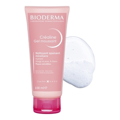 100ML BIODERMA CRÉALINE Gel nettoyant moussant doux peau sensible  1 of 3 