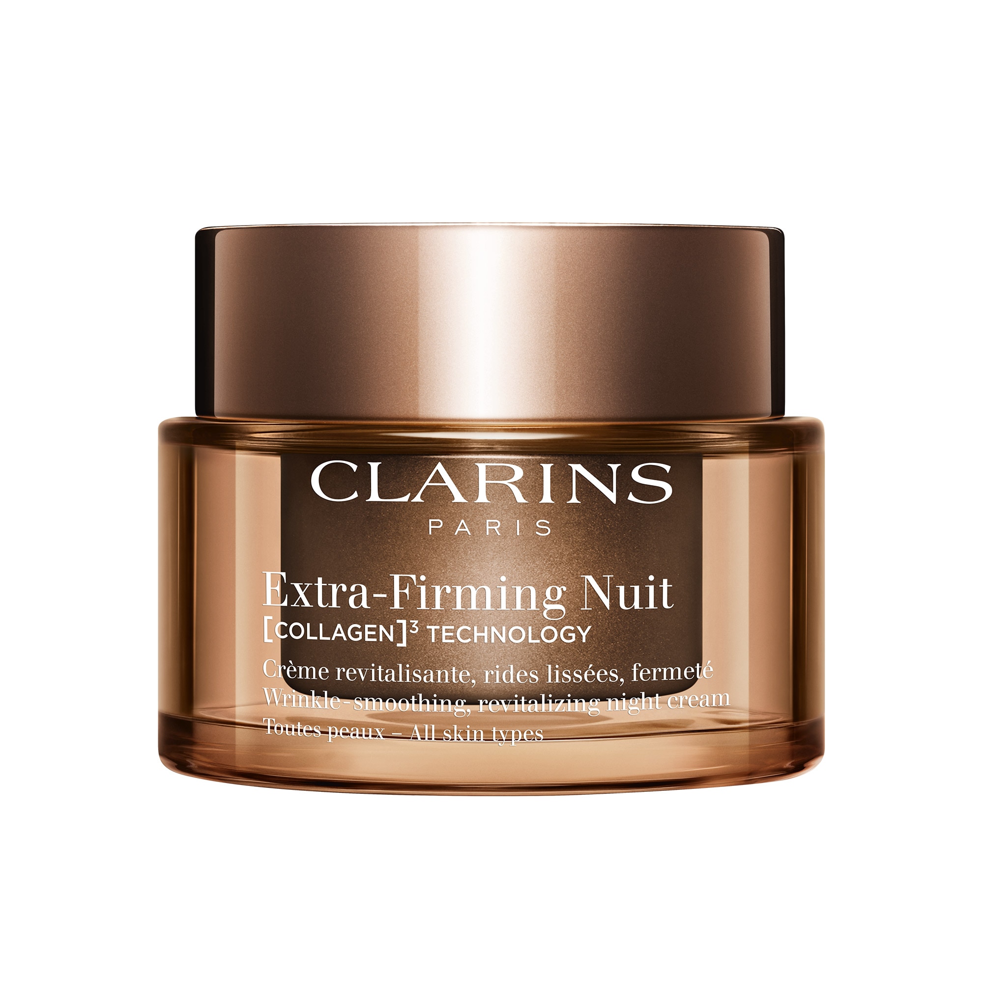 Clarins - Extra-firming - Extra-firming Nuit Toutes Peaux Rechargeable - Crème Anti-âge Collagène Fermeté - 50ml