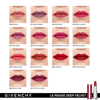  GIVENCHY LE ROUGE Rouge à lèvres fini mat lumineux, mat poudré ou brillant scintillant.  1 of 4 