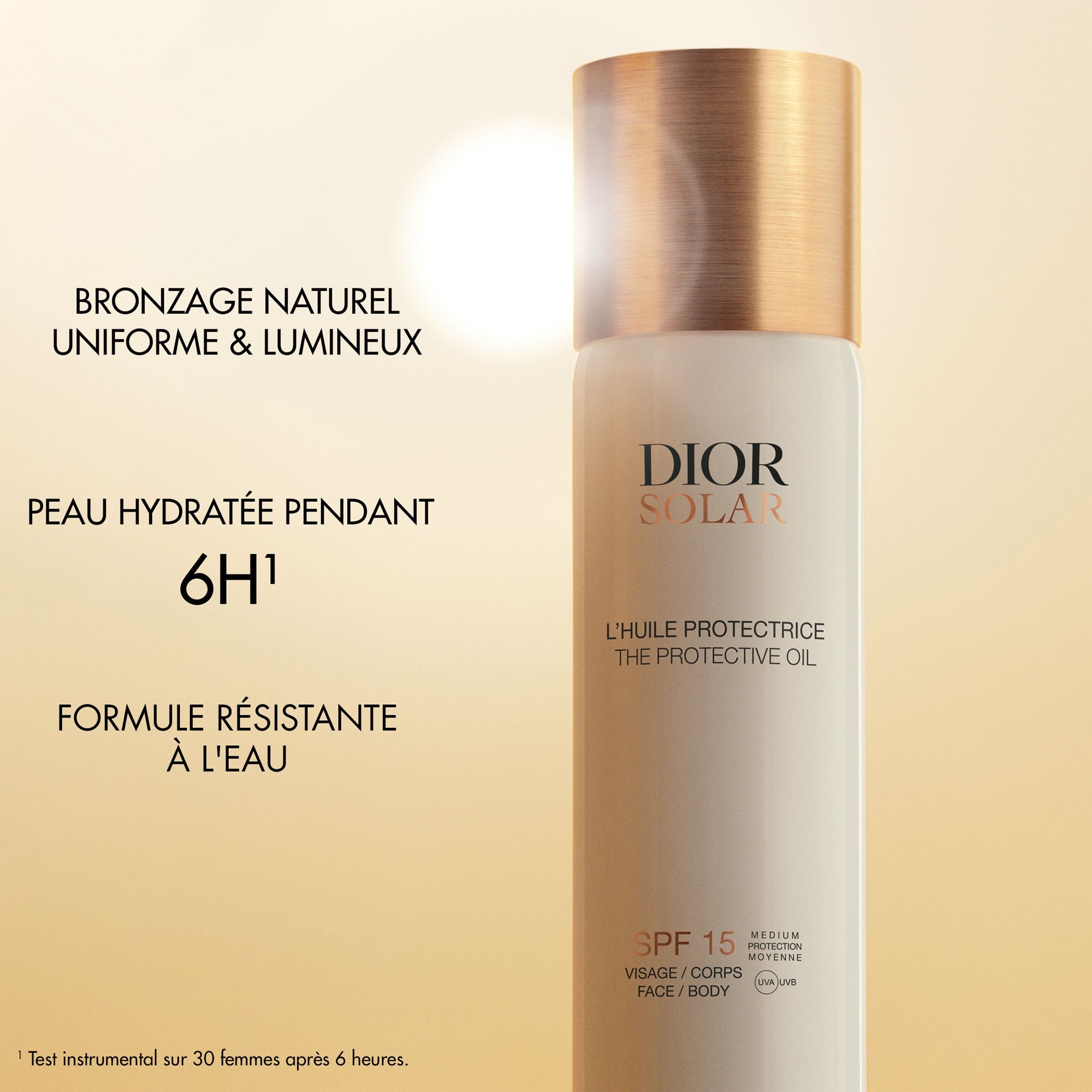 125mL DIOR DIOR SOLAR L'huile protectrice visage et corps spf 15- spray solaire  1 of 4 