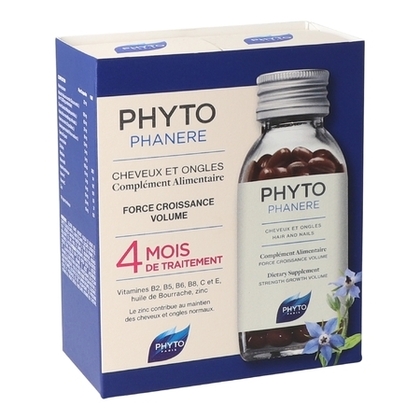  Phyto PHYTOPHANERE Complément alimentaire force, croissance & volume - cheveux & ongles  1 of 2 