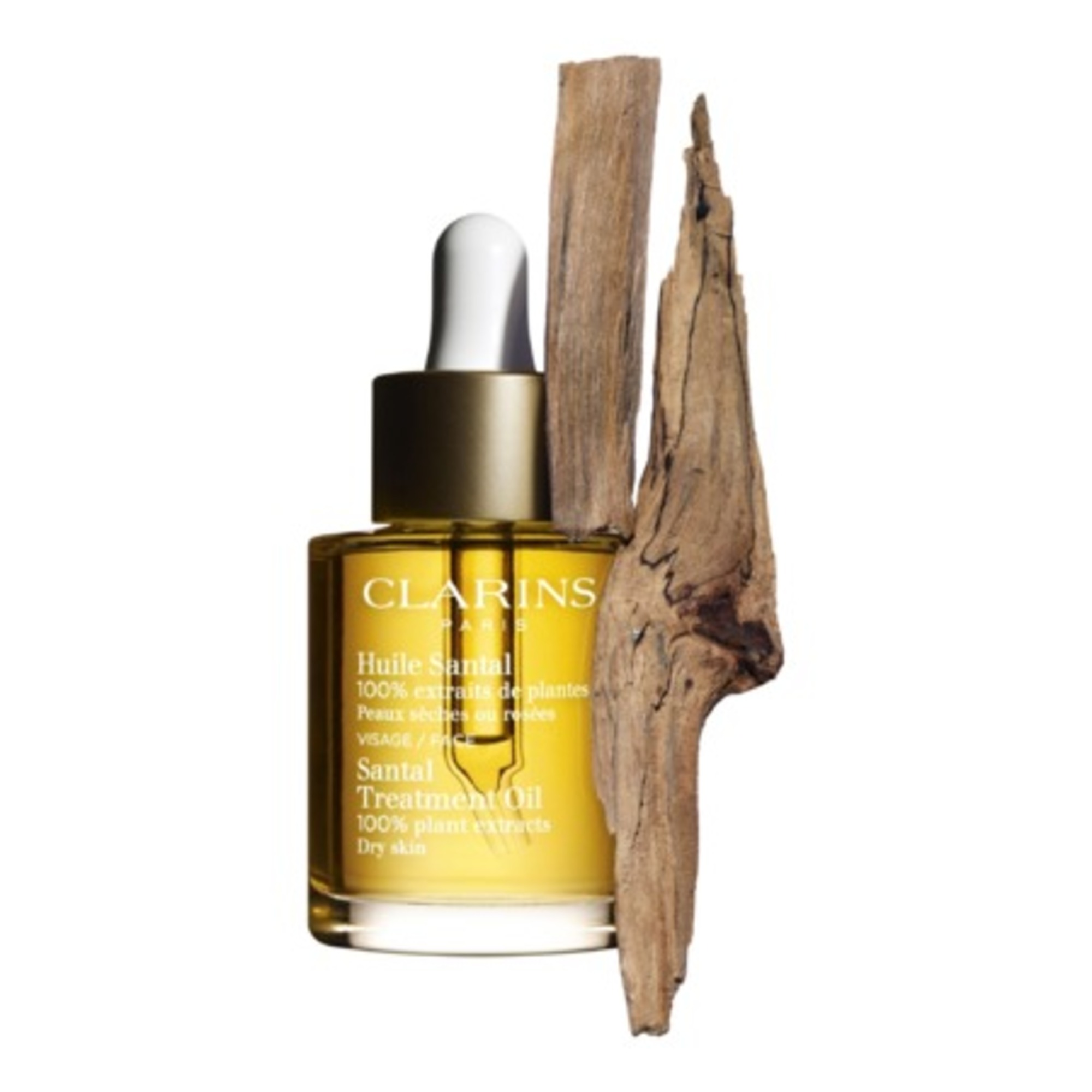 30ml Clarins HUILE VISAGE 100% EXTRAITS DE PLANTES Huile visage Santal  1 of 3 