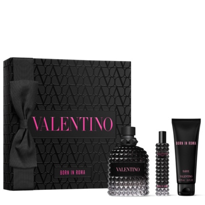  Valentino BORN IN ROMA UOMO Coffret cadeau eau de toilette boisée aromatique pour lui  1 of 1 Coffret cadeau eau de toilette boisée aromatique pour lui