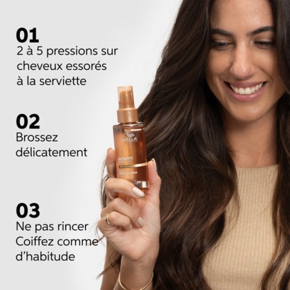 Sérum huile miracle pour cheveux secs, ternes ou frisés