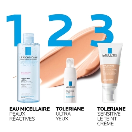  LA ROCHE POSAY TOLERIANE Crème hydratante apaisante hybride visage teintée peaux sensibles  1 of 4 