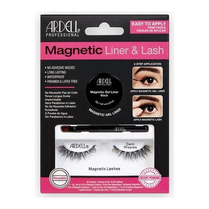  ARDELL MAGNETIQUES Kit faux-cils magnétique : liner gel noir + Demi Wispies  1 of 4 