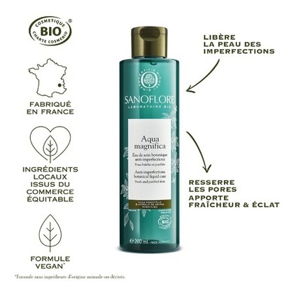 200ML SANOFLORE MAGNIFICA Lotion visage purifiante anti-imperfections certifiée Bio - peaux grasses adolescents & adultes  1 of 4 