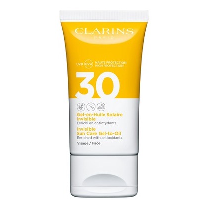 50ml Clarins HUILE SOLAIRE VISAGE Huile Solaire Invisible - Visage UVA/UVB 30  1 of 4 