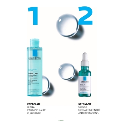 200ML LA ROCHE POSAY EFFACLAR Eau micellaire purifiante peaux mixtes à grasses  1 of 4 