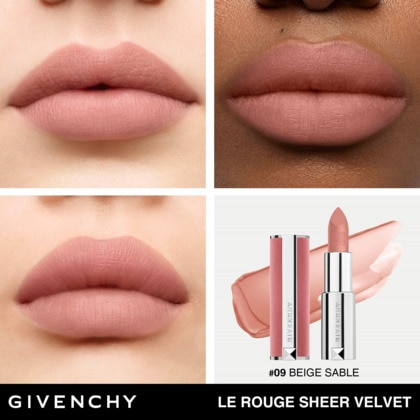  GIVENCHY LE ROUGE SHEER VELVET <br/> Rouge à lèvres Mat effet floutant Rouge à lèvres mat floutant à la texture velours  1 of 4 