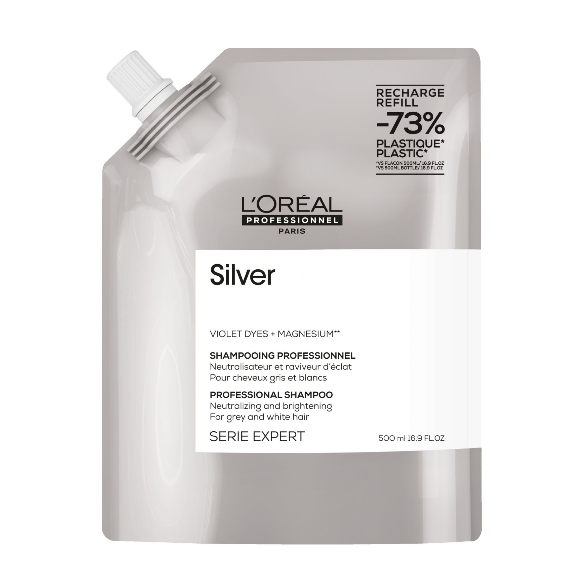 L'oréal Professionnel - Serie Expert - Shampooing Déjaunissant Pour Cheveux Gris Et Blancs. - 500ml