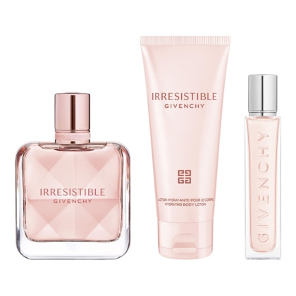 Coffret eau de parfum + lotion hydratante pour le corps + vaporisateur de voyage
