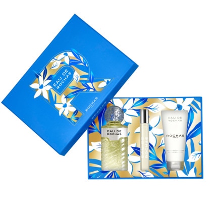 Coffret eau de parfum + lait pour le corps + vaporisateur voyage