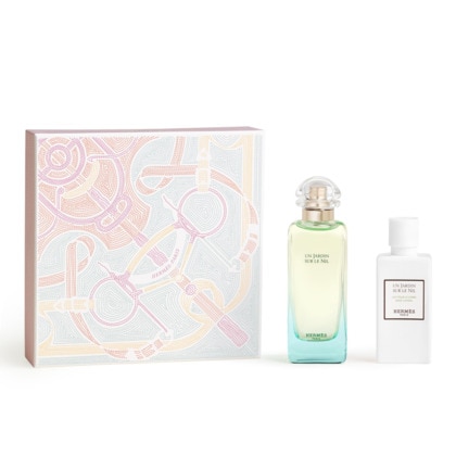  Hermès UN JARDIN SUR LE NIL Coffret eau de toilette + lait pour le corps  1 of 3 