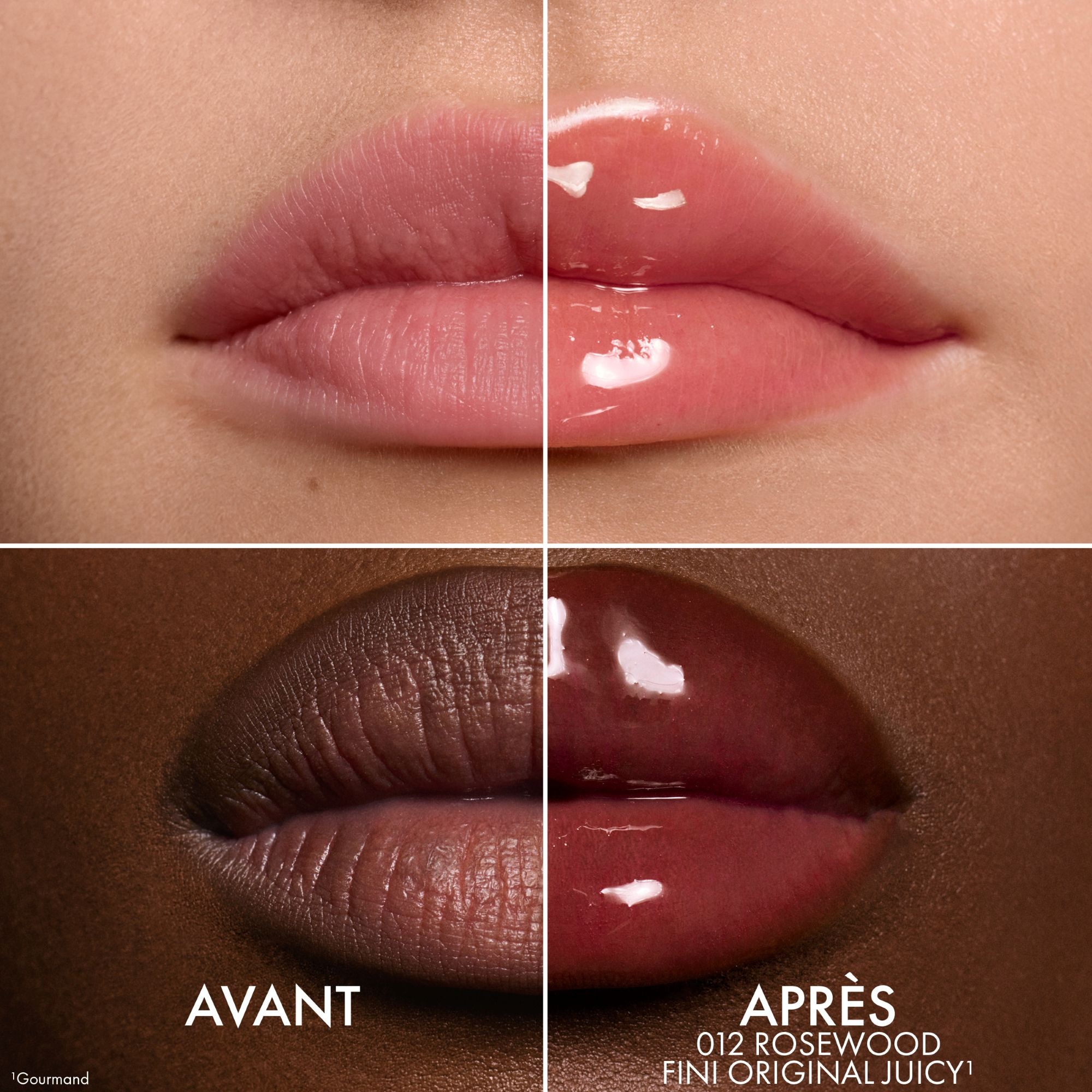 Huile à lèvres hydratante 24h - 3 finis ultra-brillants